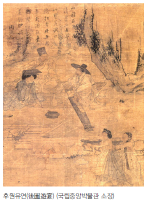 후원유연(後園遊宴) (국립중앙박물관 소장)