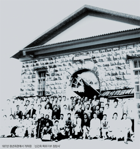 1927년 청년회관에서 개최된 ‘신간회 목포지부 창립식’