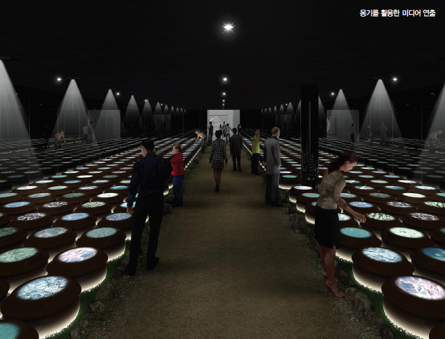 옹기를 활용한 미디어 연출