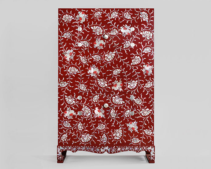 모란만초문이층농(牧丹蔓草紋二層籠) _ 75&times;40&times;122cm _ 01