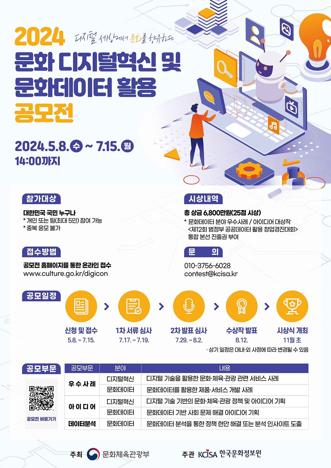 2024 문화 디지털혁신 및 문화데이터 활용 공모전 포스터