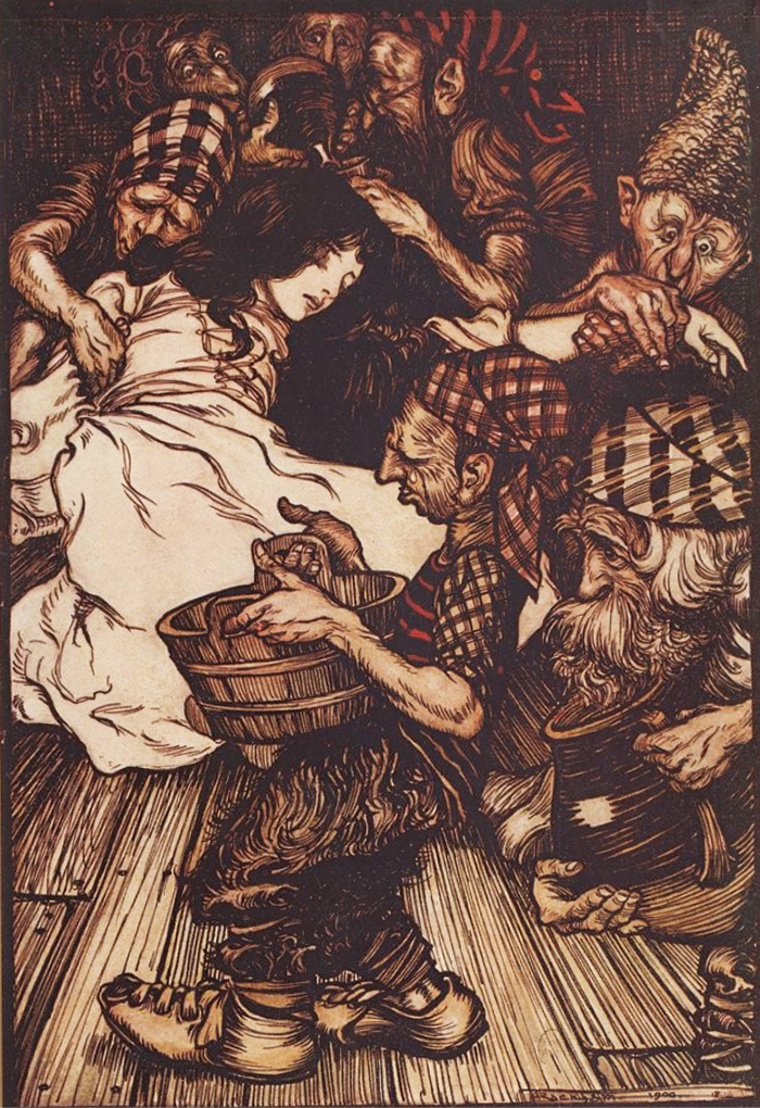 <백설공주(Snow White)> 삽화, 1909년 | 아서 래컴 출처: 프랑스국립도서관(Gallica.BnF)