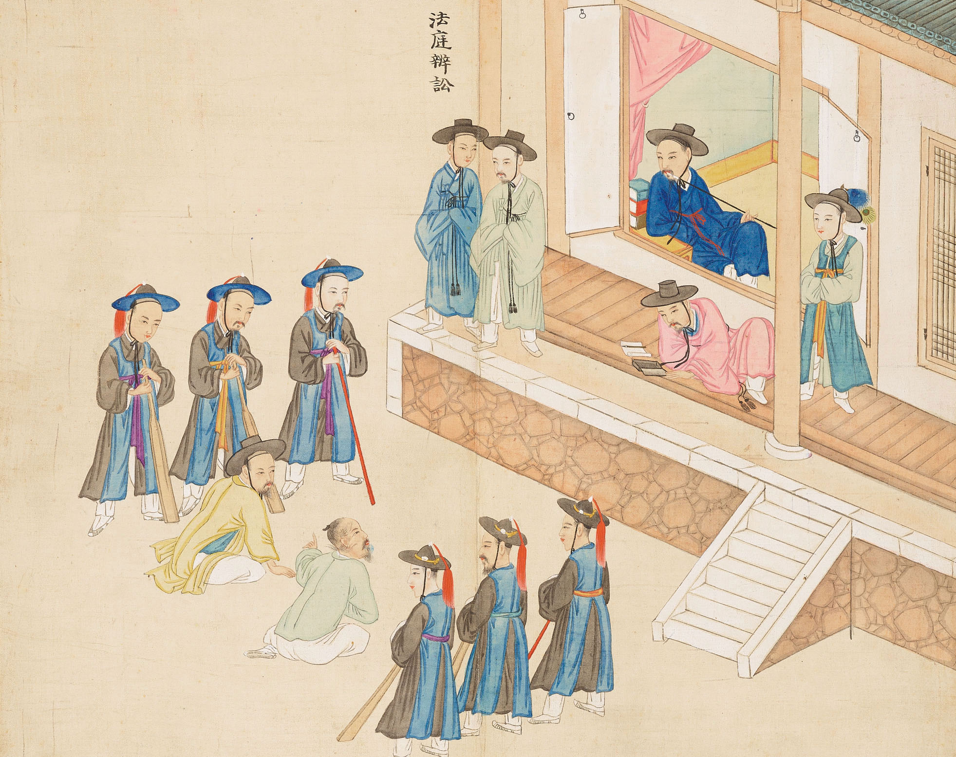 기산풍속화첩_법정변송(국립중앙박물관)