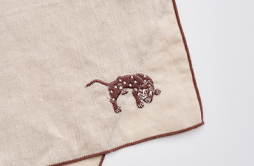 2026 궁중문화축전 흉배 호랑이 자수 손수건(베이지)